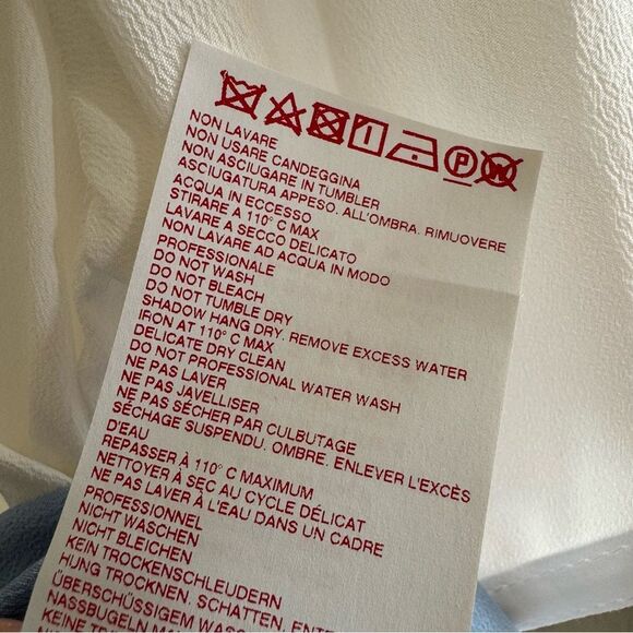 MARNI Peplum Blouse Size 4 Silk Blend Short Sleeve Color Block Semisheer - Picture 12 of 14